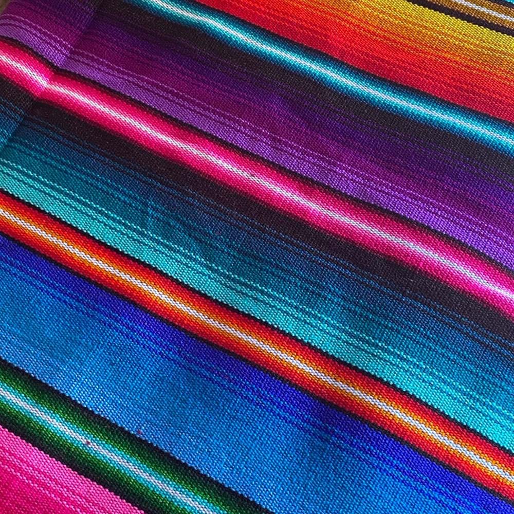 Meksika Renkli Yünlü Battaniye/Gök kuşağı resmi